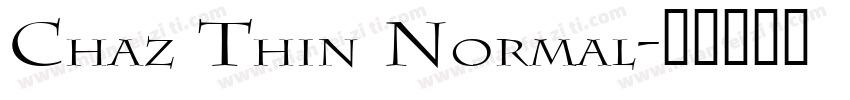 Chaz Thin Normal字体转换